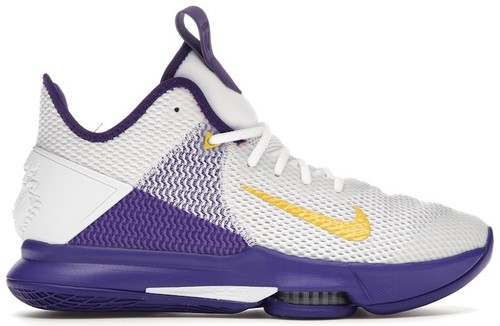 Nike LeBron XVII 17 GS Lakers EP Black Eggplant Amarillo BQ5594