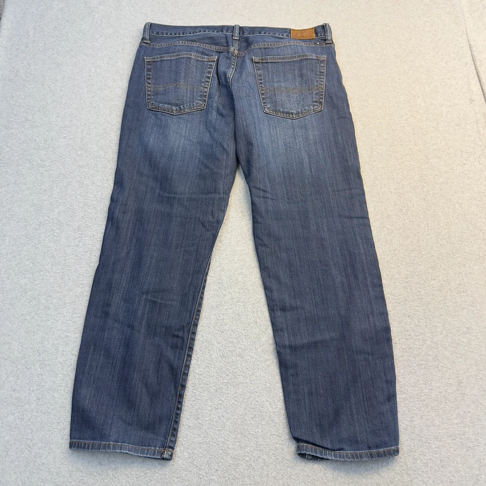 Pantalones de mezclilla Lucky Brand para hombre 38x30 azul 221 originales bigotes rectos preppy Foto 2 de 4