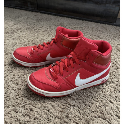 Nike Air Prestige 3 High Top Lace-Up Sneakers Red/White 