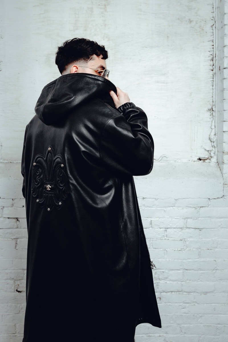 CHROME HEARTS FW24 FLEUR DE LIS LEATHER TRENCH COAT | eBay