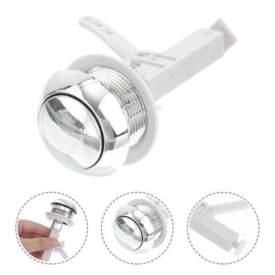 Bathroom Toilet Push Button Rod Easy Mount Compatible with Toilets