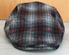 Boston Scally Co The Contender Red/Grey Plaid Flannel Newsboy Cap XL