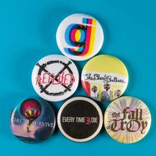 Post Hardcore 1" Button Pins 6pk |  Glassjaw Blood Brothers Badge Collection