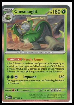 Chesnaught 007/086 Chaos Rising Holo Pokemon TCG