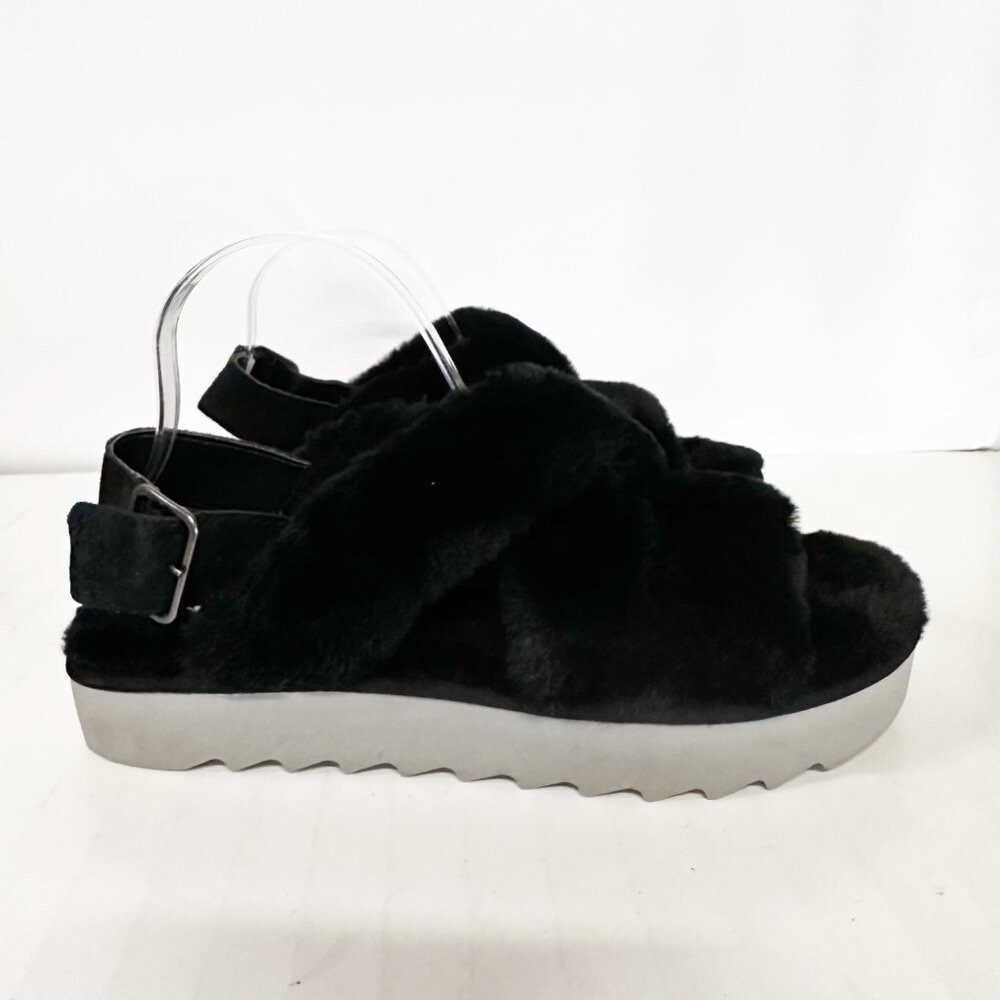 Koolaburra By UGG Womens Fuzz-Ee Faux Fur Cushioned Sandals 9