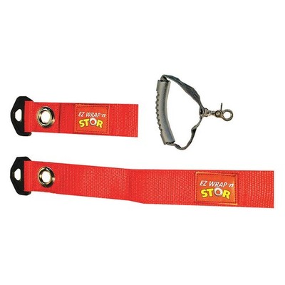 EZ WRAP 'N STOR EZWRAPNSTORSYS Hook-and-Loop Cinch Strap,12 in,Red 48GR80
