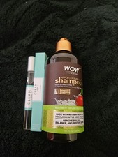Wow Skin Science Apple Cider Vinegar Shampoo 16.9 oz And Clean Warm Cotton