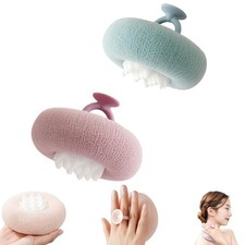 2Pcs 2-in-1 Sunflower Bath Super Soft Sunflower Suction Cup Bath Exfoliating ...