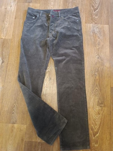 Men Pierre Cardin Trousers Grey Velvet 34