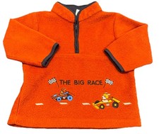 VTG Okie-Dokie Boys Fleece 1/4 Zip Embroidered Racing Doggies 12M