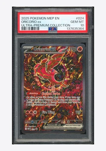 Pokemon PSA 10 Oricorio ex Promo 2025 #024 MEP Mega Charizard X UPC English