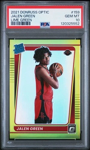 Jalen Green 2021-22 Panini Donruss Optic Lime Green /149 PSA 10