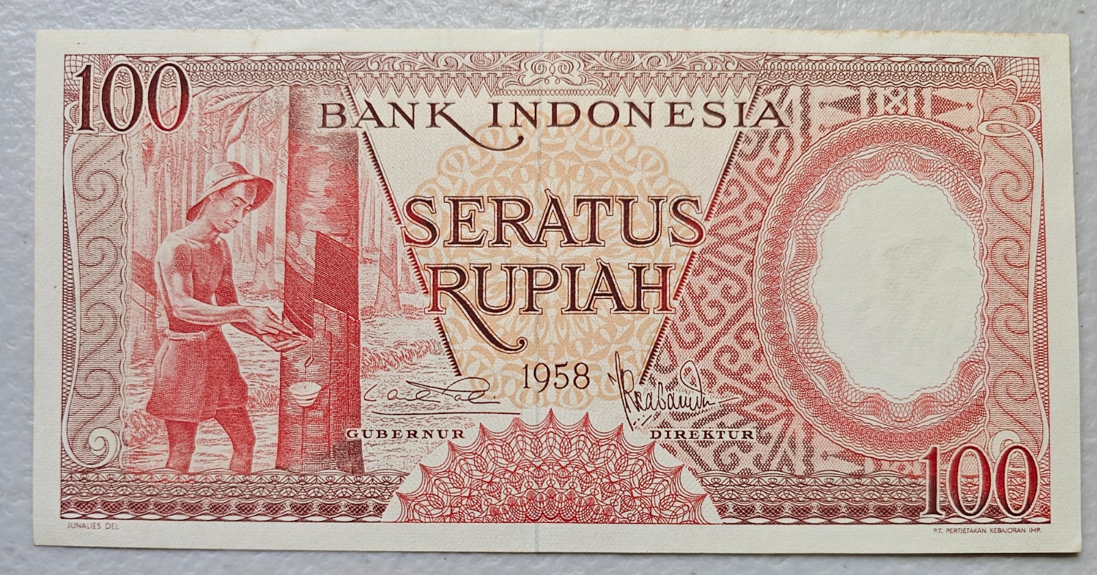 Indonesia 100 Rupiah 1958 Unc