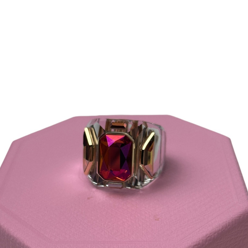 Swarovski Chroma Cocktail Ring Pink and Gold 55 EUR - 7 USA - Picture 3 of 11