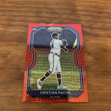 2021 Panini Prizm Tier II Red Mojo Prizm 118/149 Cristian Pache #144 Rookie