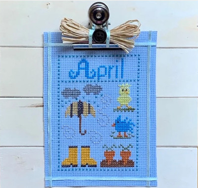 Pocket Pattern April - PICKLE BARREL DESIGNS Cross Stitch Chart - REDUCED PRICE