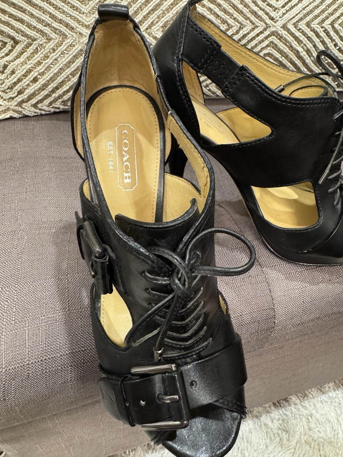 Coach Sofia Platform Leather Sandals - image 6