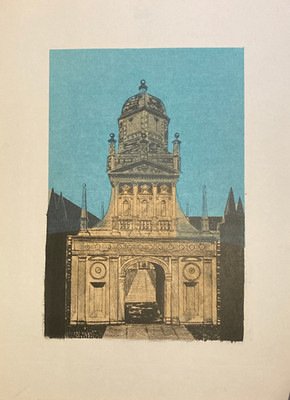 ROBERT TAVENER (1920-2004); Linolschnitt ''Caius Gateway, Cambridge Series'' 56 x 76 cm