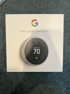 Google Nest 3rd Generation Learning Thermostat w/Base White