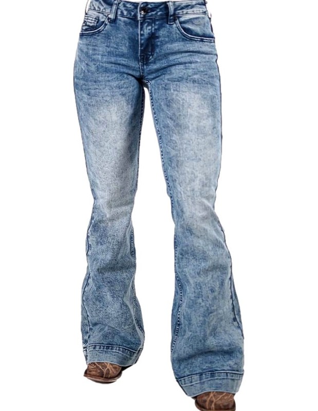 Cowgirl Tuff Western Jeans Womens High Tide Trouser 28 Long Med JHIGHT CLEARANCE