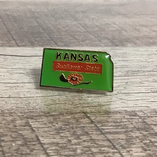 Vintage KANSAS Sunflower State Souvenir Lapel Hat Pin