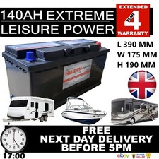 12V 140AH 140 AH Leisure Battery DEEP CYCLE for Motorhome / Caravan / Campervan