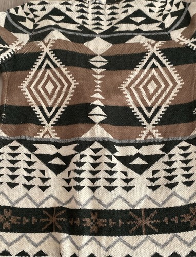 Oliver.O Womens Cardigan Aztec Print Anthropologie Western Southwest Large NWT - Picture 9 of 10