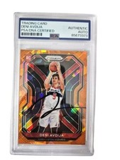 DENI AVDIJA AUTO 2020-21 Panini Prizm Orange /125 Wizards PSA Signed ROOKIE RC