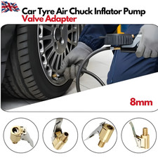 Tyre Valve Air Chuck Inflator Pump Connector Adapter Brass Clip