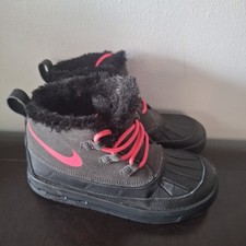 Nike ACG Woodside Chukka 2 Snow Boots - Kids Girls 3Y - Black Pink 859426-001