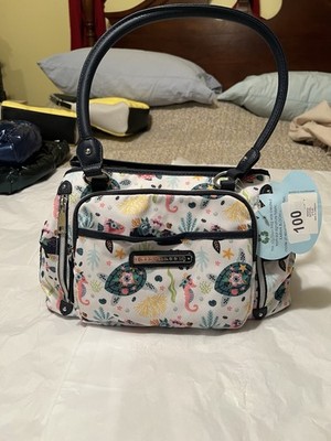 Lily Bloom Maggie Satchel Baby Diaper Bag Karma Bloom Ocean Turtles Recycled