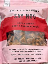 Bocce's Bakery Say Moo Natural Dog Treats, Beef  Cheese, 2 lbs NIB