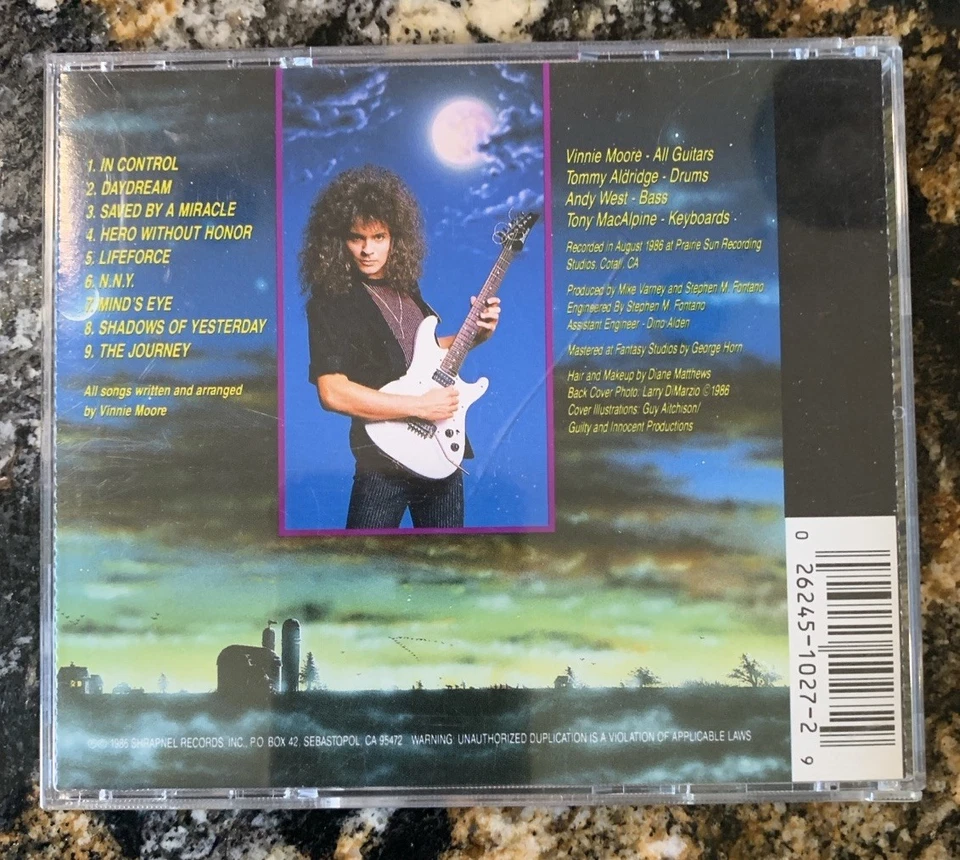 Vinny Moore Minds Eye Cd 1986 Shrapnel Records Foto 2 de 2