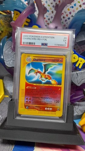 Pokemon TCG 2002 Expedition Charizard Reverse Foil holo 6/165 PSA 5 excellent