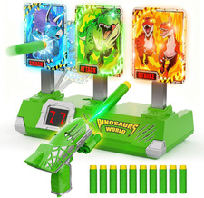 Dinosauri Tiro Bersaglio Bambini Luminosi Elettrico Digitale Con Pistola Giocatt
