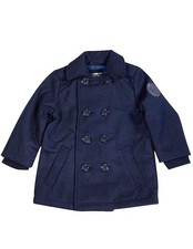 Woolrich Boys Double Breasted Peacoat Mid Length Jacket