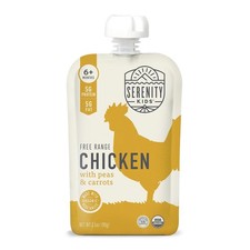 Serenity Kids 6 Months Baby Food Pouches Chicken Puree - BPA-Free Organic Baby