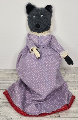 VINTAGE TOPSY TURVY Little Red Riding Hood Grandma Wolf Flip Reverse Doll