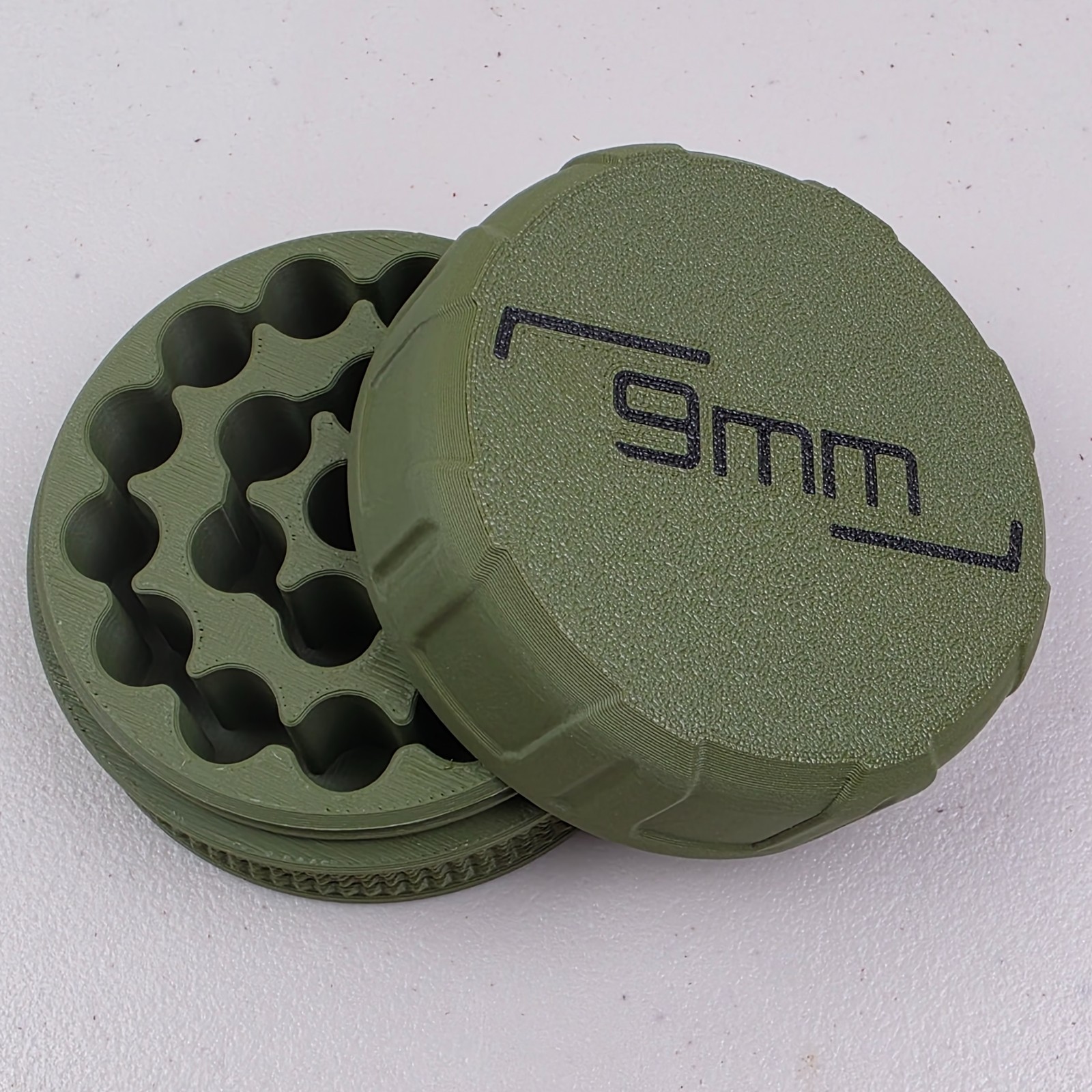 Du Rifle Rounds 9mm Ammo Case Storage Box Holds 20 or 55 Rounds with Screw On Lid ...