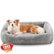 JOEJOY Medium Dog Bed Washable Cover Orthopedic 30"x24" Grey