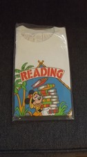Mickey Mouse Disney 80s Reading It  s An Adventure T-shirt NEW/SEALED Youth 8-10