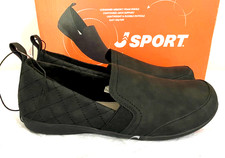NEW JSport Women's Lisa Casual Slip On Shoes - PICK SIZE - Black