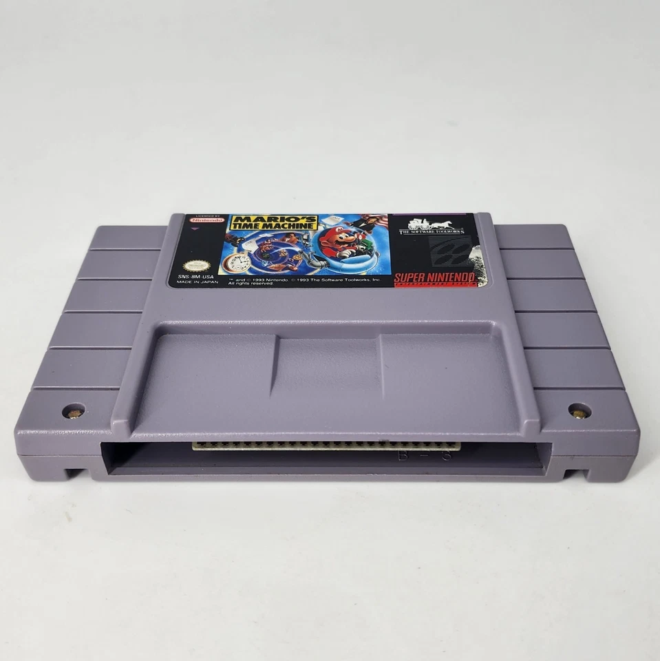 Mario's Time Machine (Super Nintendo, SNES, 1993) CLEANED & TESTED - Fast Ship! - Image 4 of 4