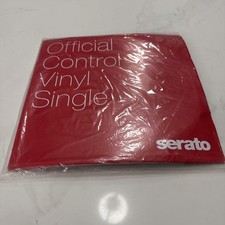 Serato Official Control Vinyl 33 RPM Clear 12 Inch Pair Orange Slip Mat Signed