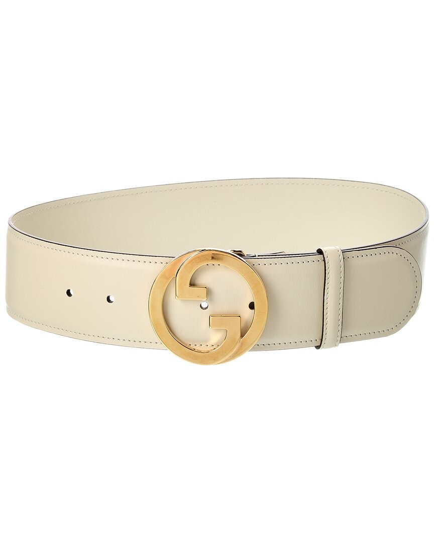 Gucci Gg Leather Belt Womens White 65 38990₽