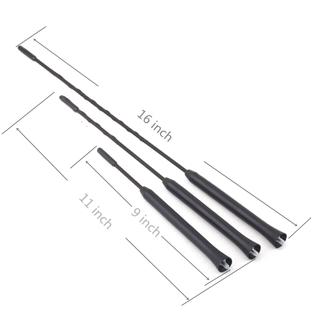 16" FUBA Style Replacement Antenna Mast For 2003-2009 Nissan 350Z - Direct Roof Mount Fit
