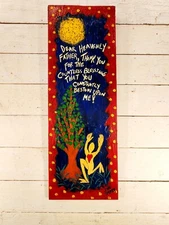 John Sperry Outsider Southern Mixed Media Folk Art Painting "Blessings"