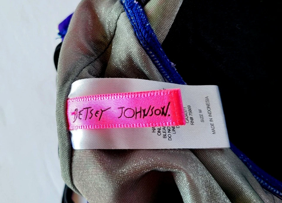 Corsé Betsy Johnson Rosa Gitana Tankini Top Medio Púrpura Acolchado Corbata Trasera Foto 4 de 4