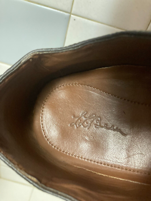 LL Bean Black Oxford Leather Lace up Power Walking Driving  display picture 3
