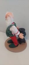 Vintage Anna Lee Santa Claus Doll With Pot Belly Stove  1991 Christmas